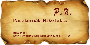 Paszternák Nikoletta névjegykártya
